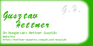 gusztav hettner business card